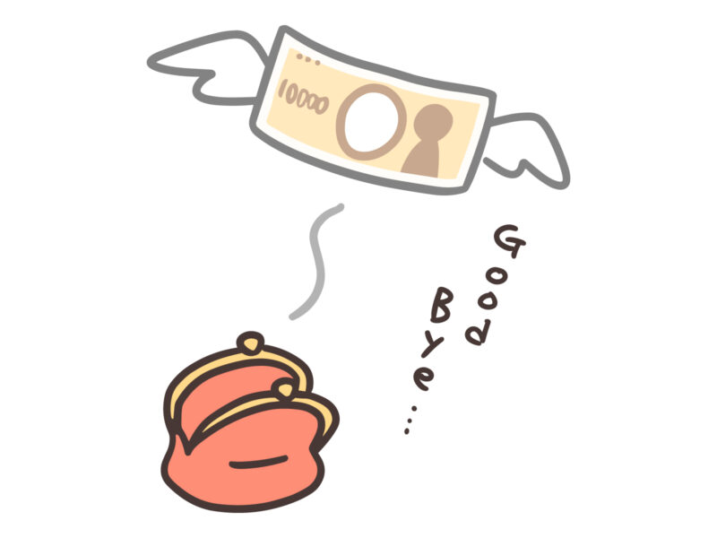 お金が飛んでいく